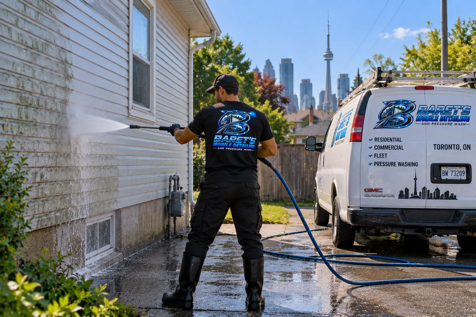 House siding soft wash